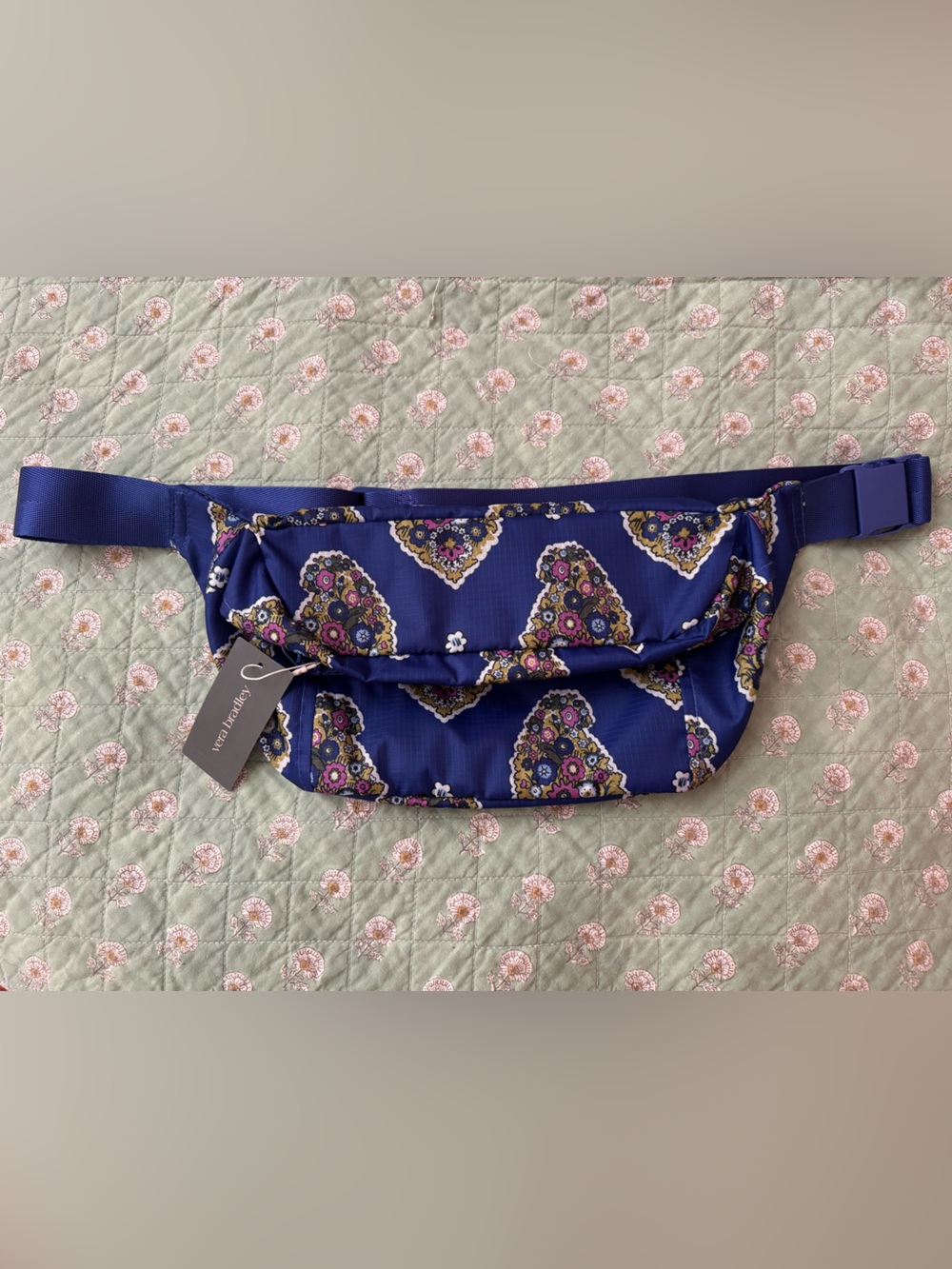 NWT - Vera Bradley Women's Ripstop Portnoy Belt Bag in Kew Gardens Blue